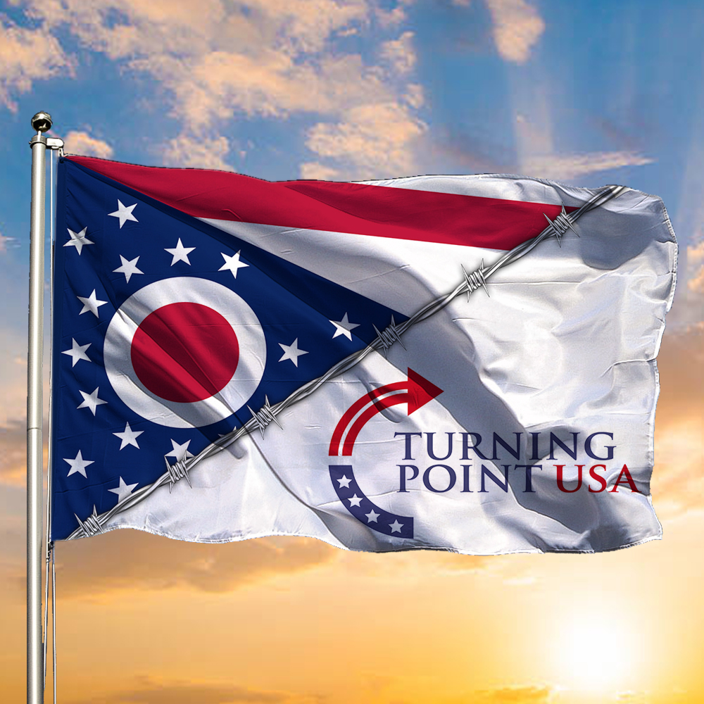 Charlie Kirk Turning Point USA Flag Great American Patriot Buckeye Freedom Unique Decor