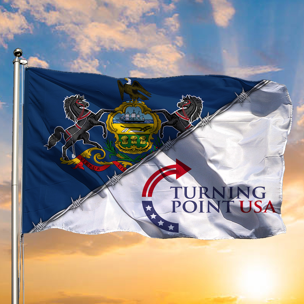 Charlie Kirk Turning Point USA Flag Great American Patriot Keystone Pride Tribute Decor Gifts