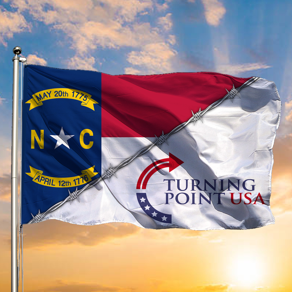 Charlie Kirk Turning Point USA Flag Great American Patriot Tar Heel Pride Gifts For Decor