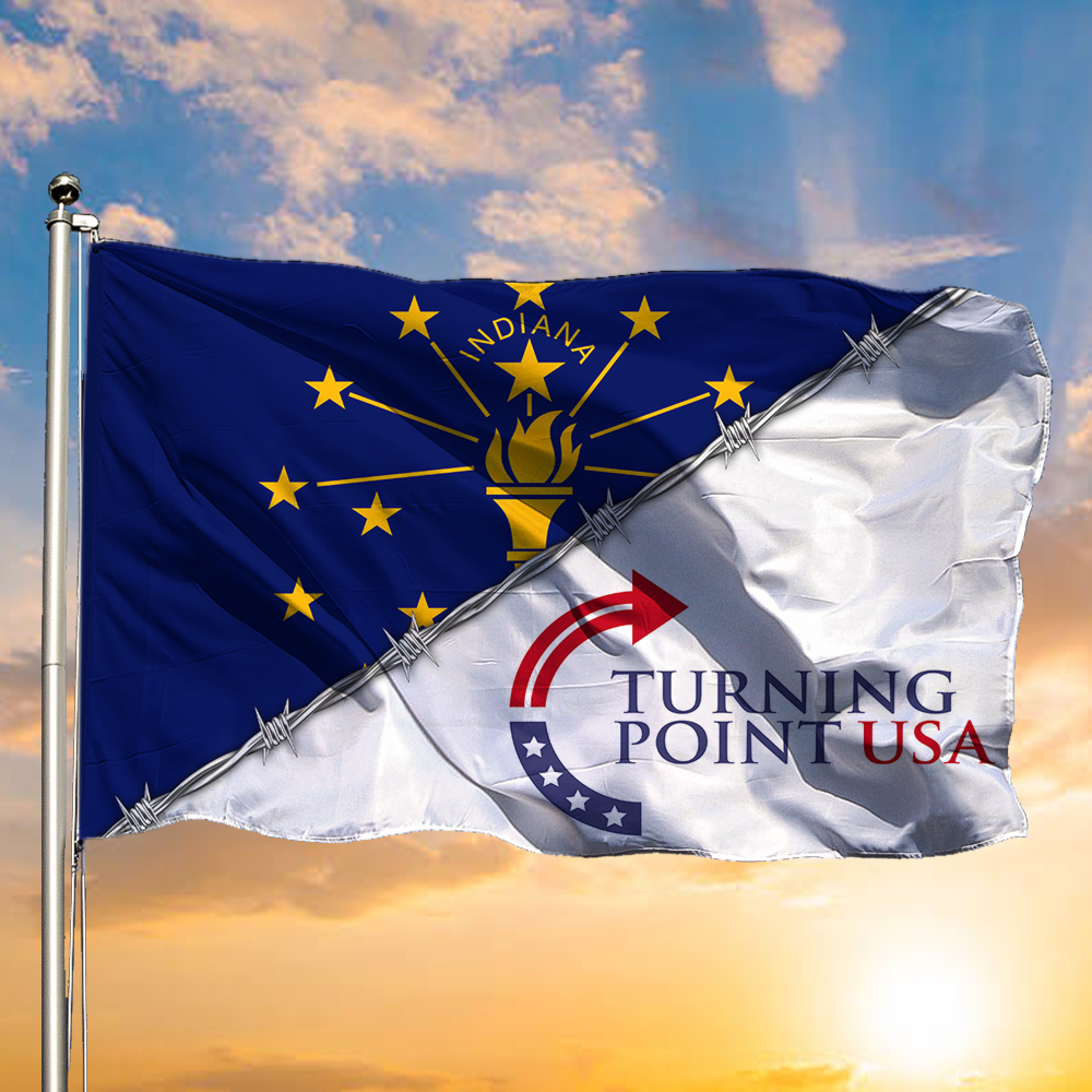 Charlie Kirk Turning Point USA Flag Hoosier Pride Turning Point Merch Gifts For Him