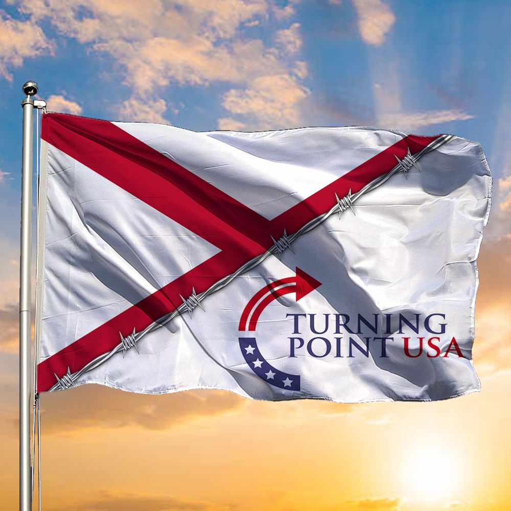 Charlie Kirk Turning Point USA Flag Legend Never Dies Dixie Freedom Merch For Outdoor Decor