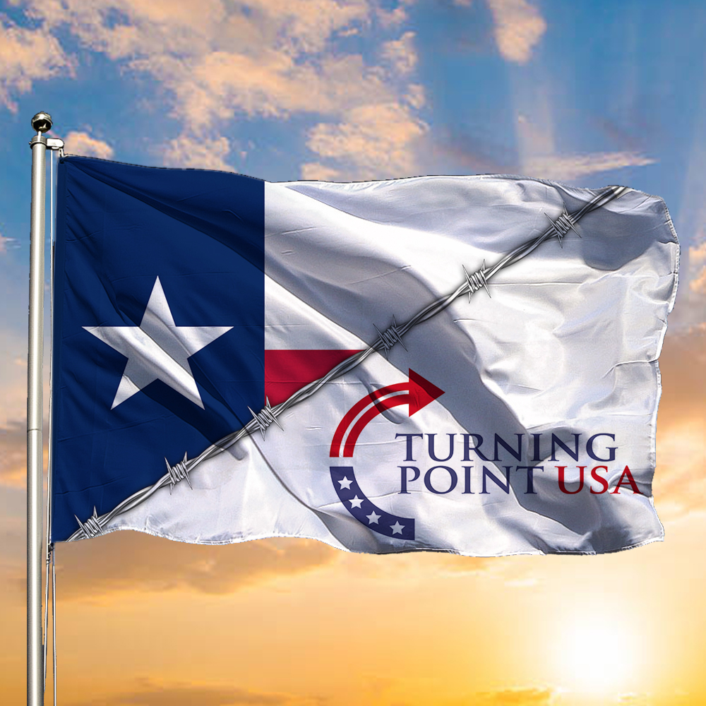 Charlie Kirk Turning Point USA Flag Lone Star Freedom Make America Great Again Flag Gifts