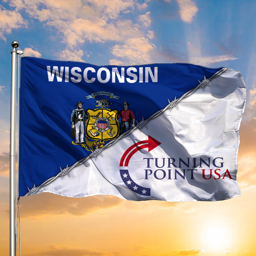 Charlie Kirk Turning Point USA Flag Make America Charlie Kirk Badger Freedom Flag For Patriots