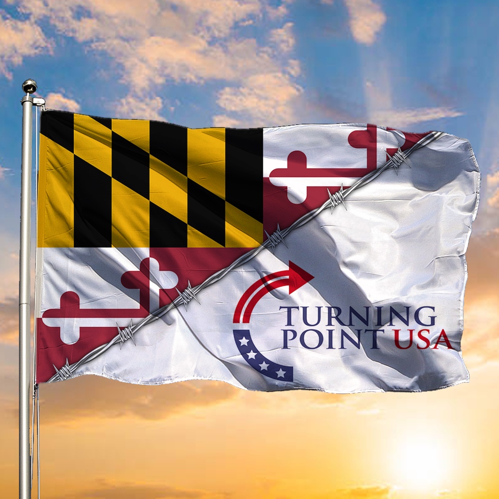 Charlie Kirk Turning Point USA Flag Old Line Freedom TPUSA Merch For Outside Decorations