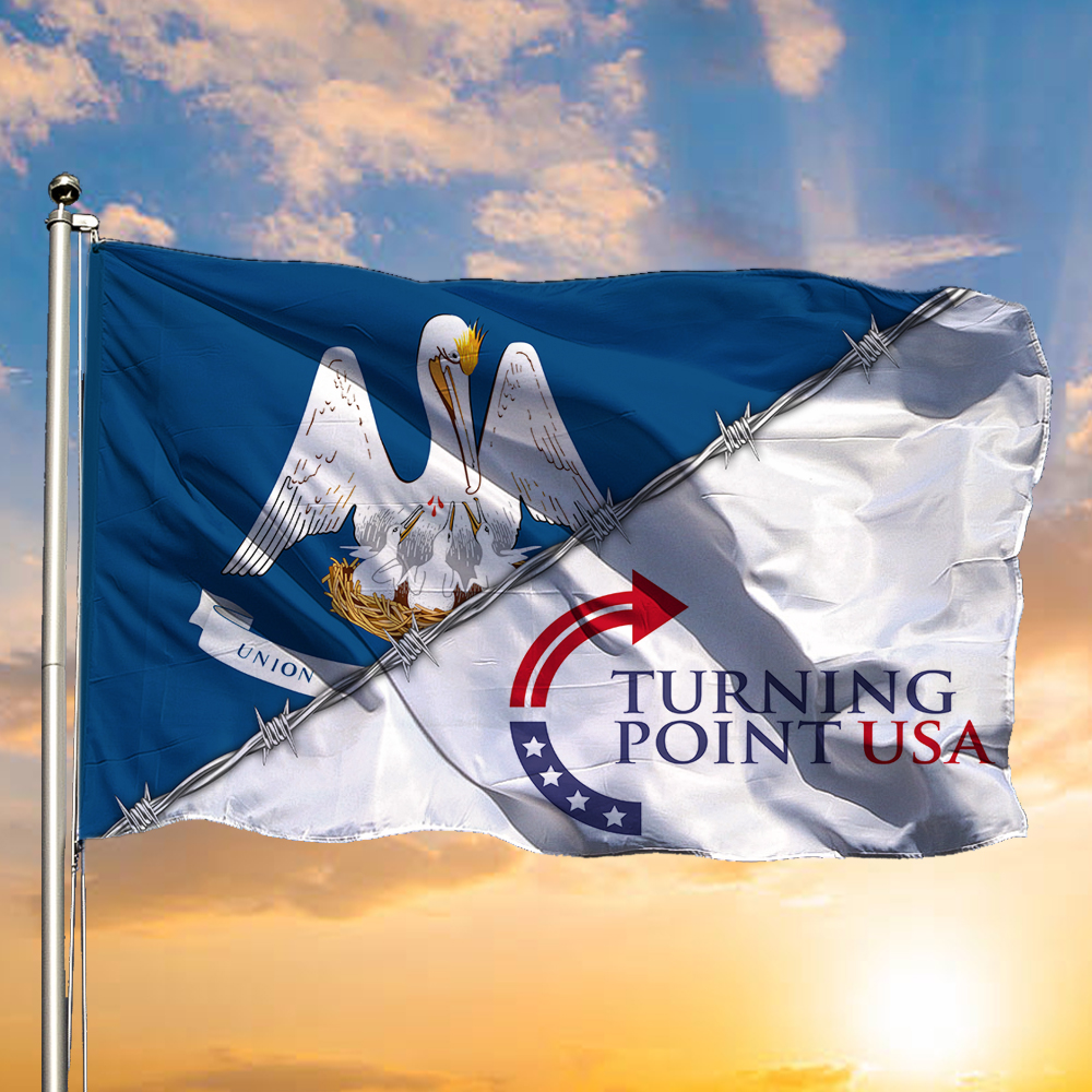 Charlie Kirk Turning Point USA Flag Pelican Freedom TPUSA Merch For Outside Decor