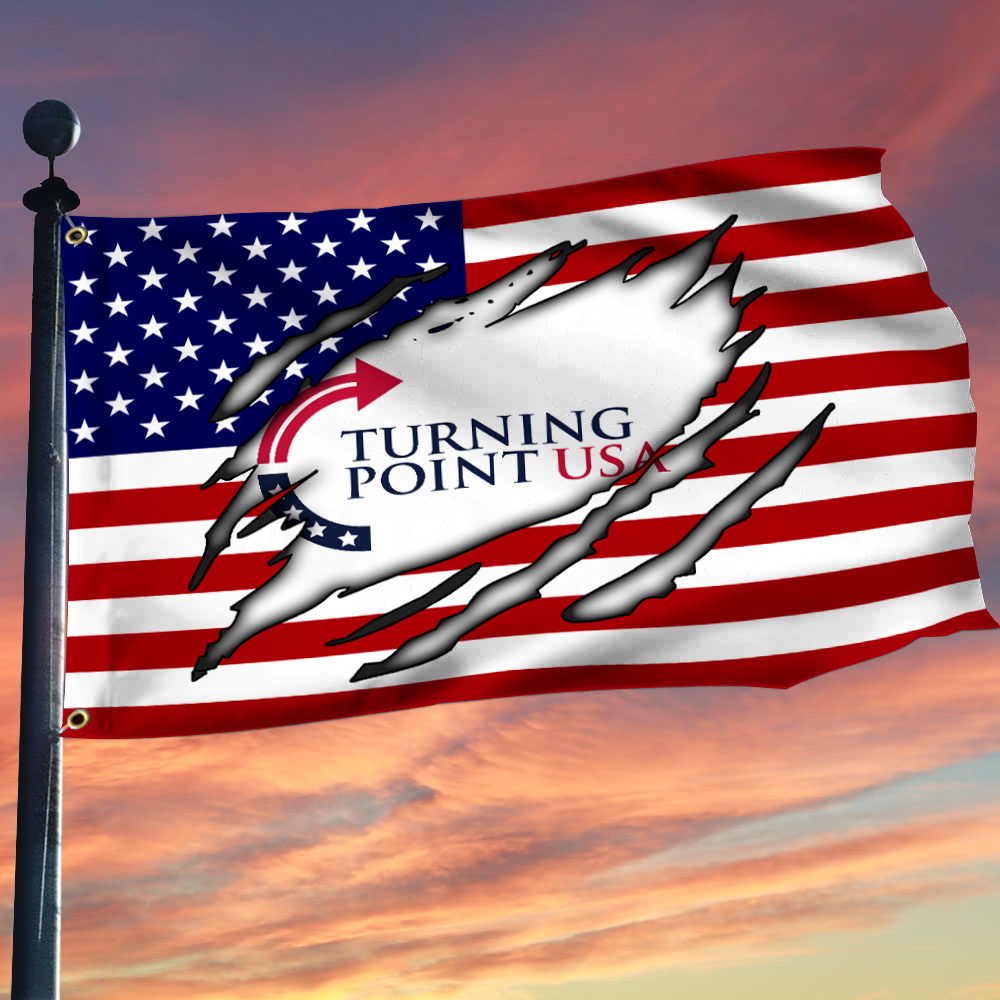Charlie Kirk Turning Point USA Flag TPUSA Charlie Kirk Memorial American Flag Gift Ideas
