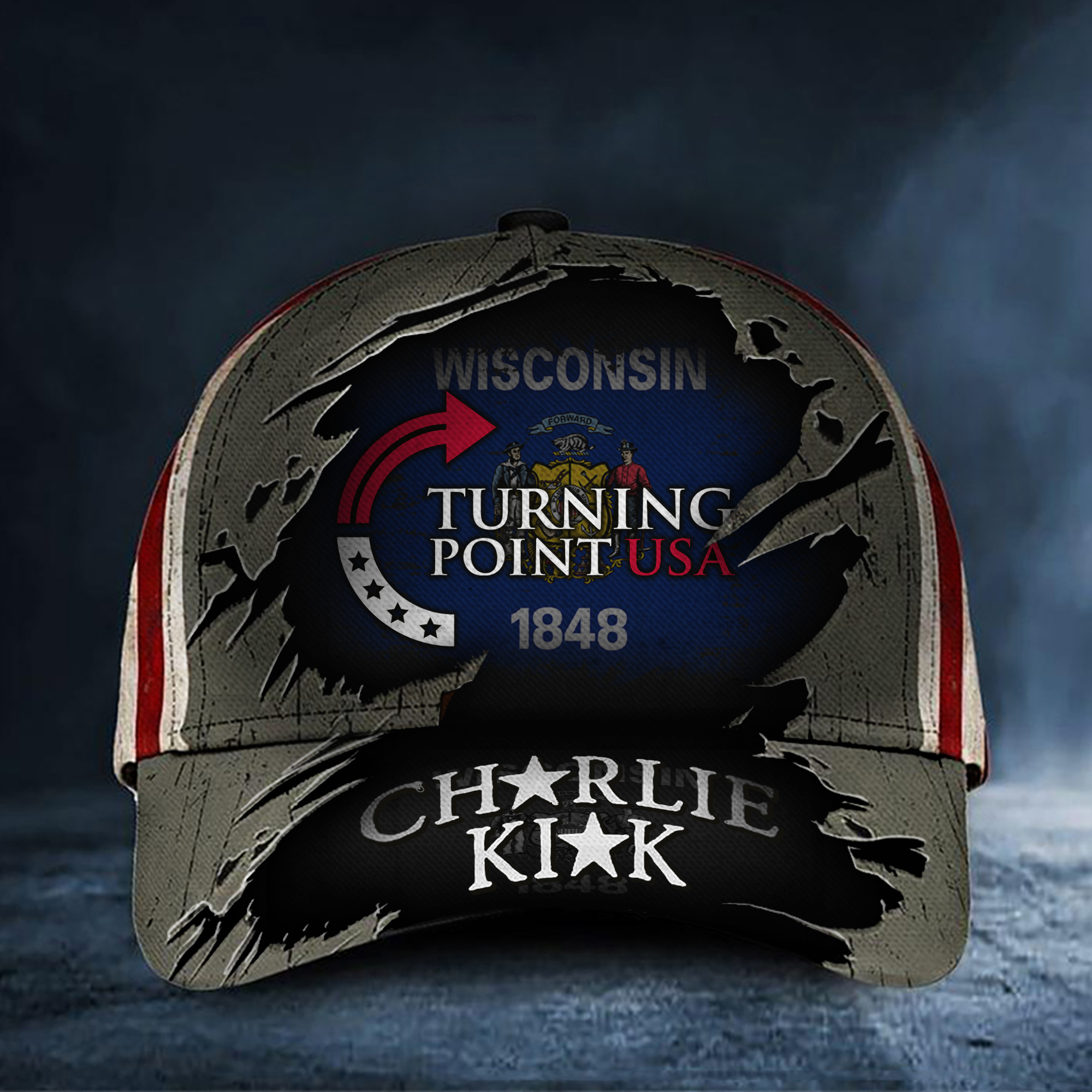 Charlie Kirk Turning Point USA Hat Badger Freedom Pray For Charlie Kirk Merch Gifts
