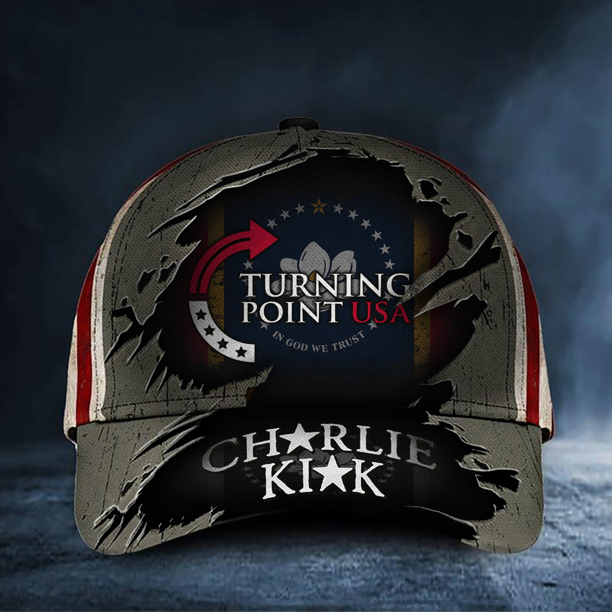 Charlie Kirk Turning Point USA Hat His Voice Lives On Magnolia Freedom Baseball Cap Gifts