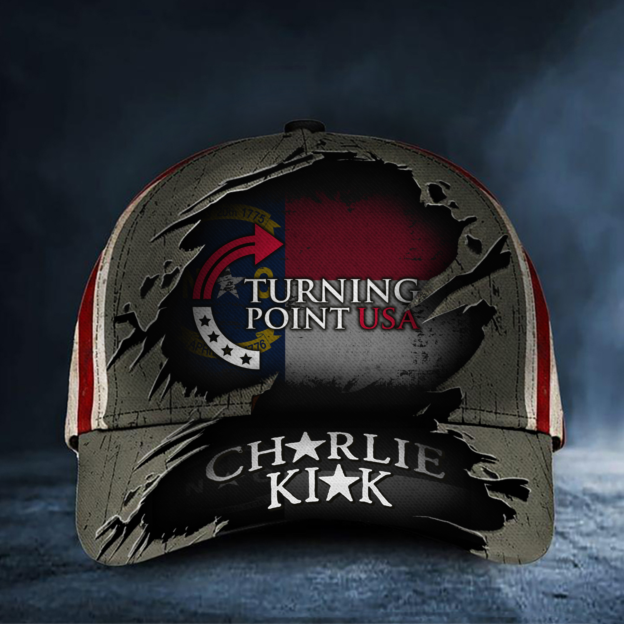 Charlie Kirk Turning Point USA Hat Legend Never Dies Tar Heel Pride Merch For Patriotic Dad