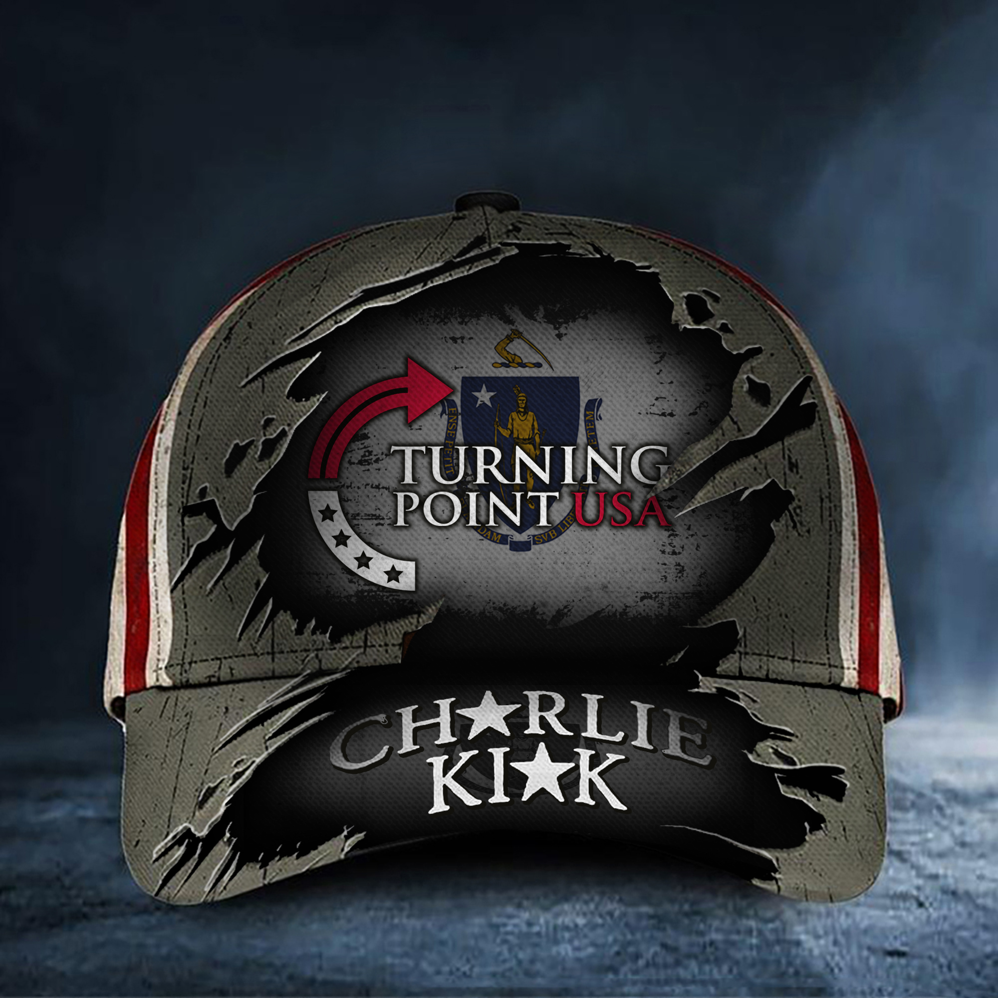 Charlie Kirk Turning Point USA Hat Never Surrender Bay State Freedom Baseball Cap For Dad