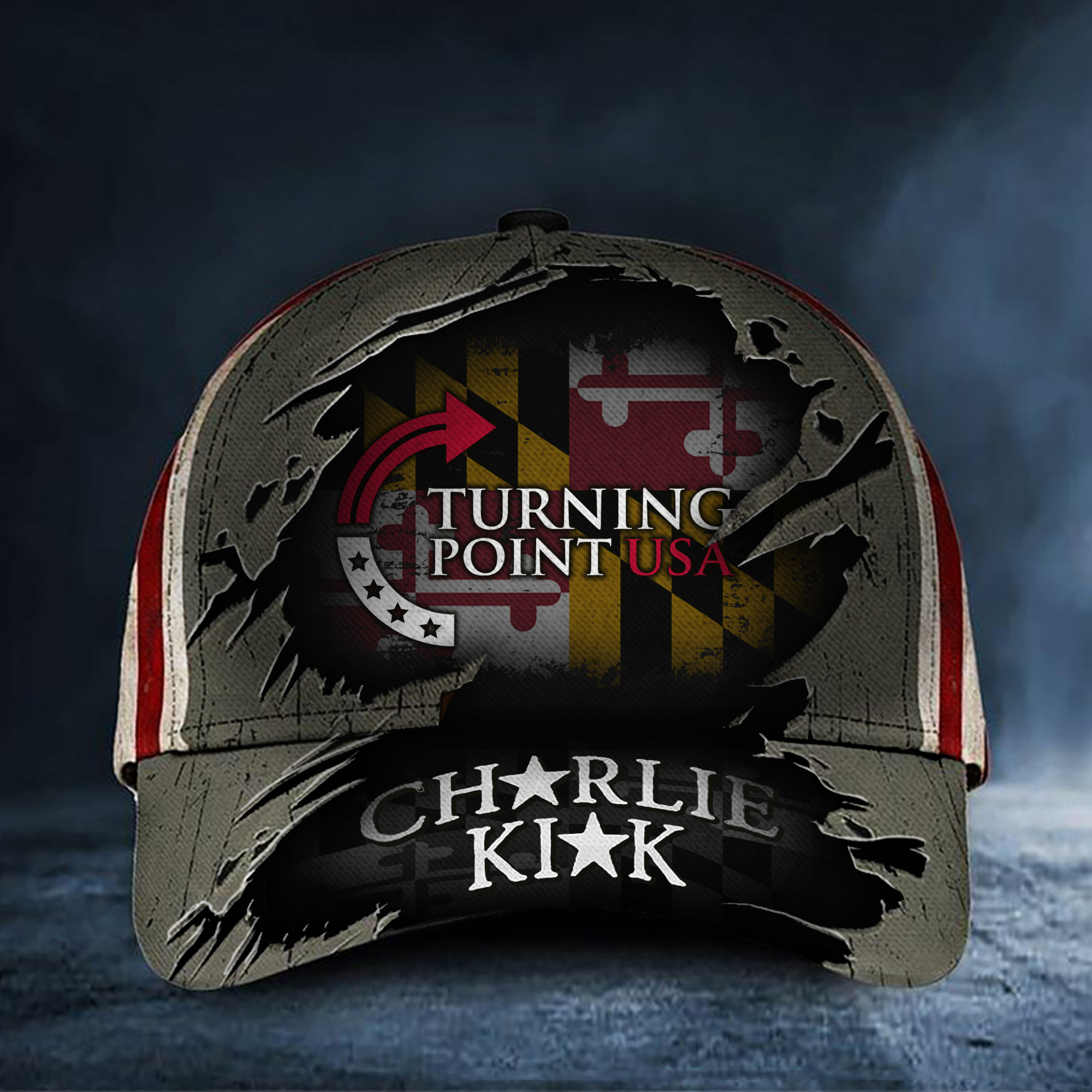 Charlie Kirk Turning Point USA Hat Never Surrender Old Line Freedom Baseball Cap For Dad