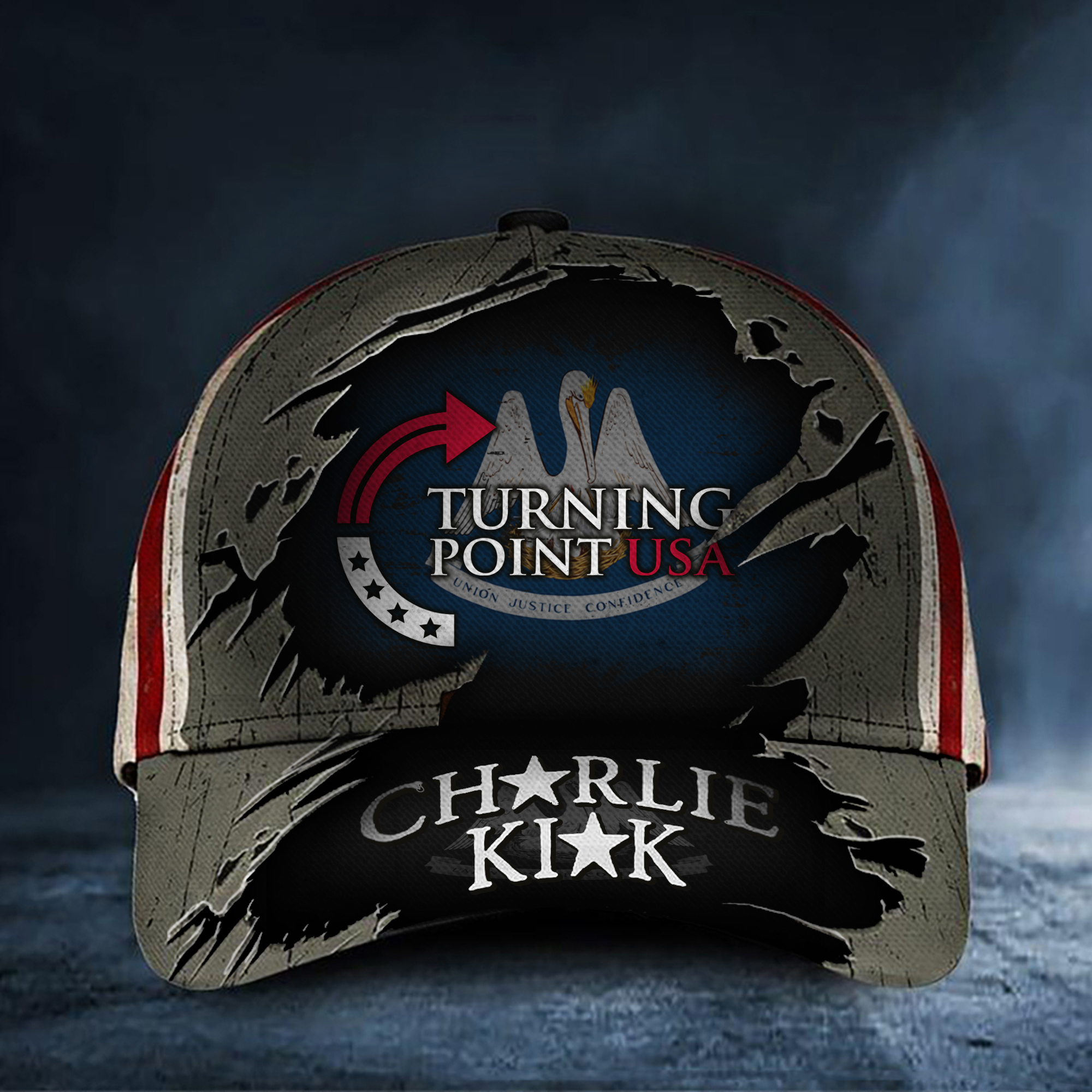 Charlie Kirk Turning Point USA Hat Pelican Freedom Never Forgotten Baseball Cap For Patriots