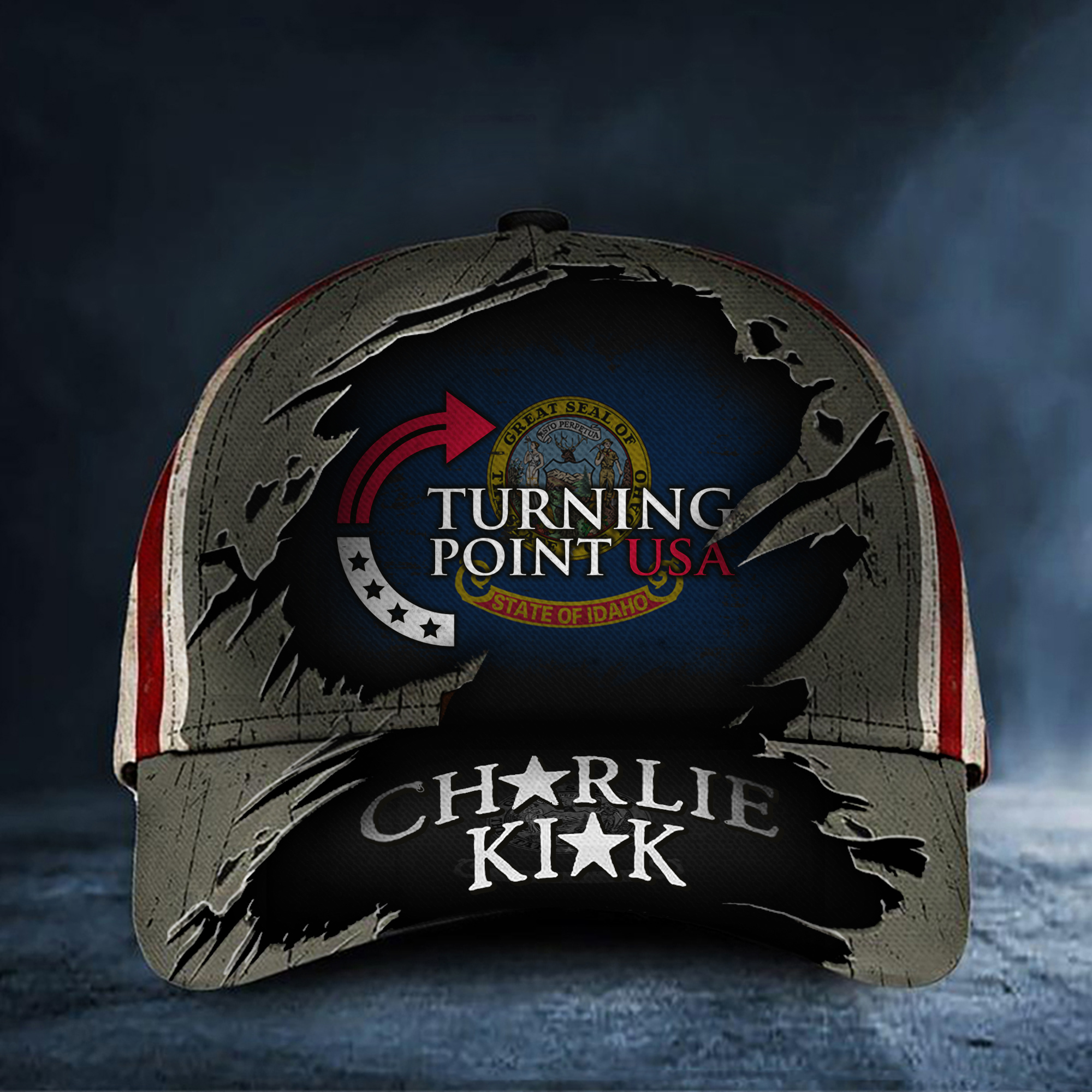 Charlie Kirk Turning Point USA Hat Pray For America Gem State Freedom Merch Gifts For Him
