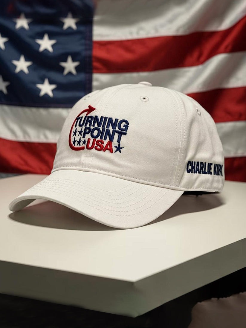 Charlie Kirk Turning Point USA Print Embroidered Hat Memorable Gift For America Supporters
