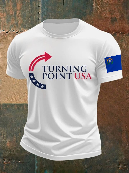 Charlie Kirk Turning Point USA T-Shirt Silver Freedom TPUSA Freedom Merch For Patriots