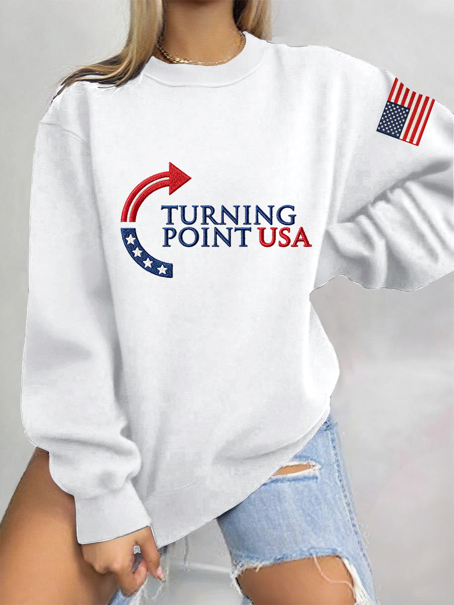 Charlie Kirk Turning Point Usa Trump Commemorative Regular Swea T SHIRT White The Charlie Kirk Show Merch