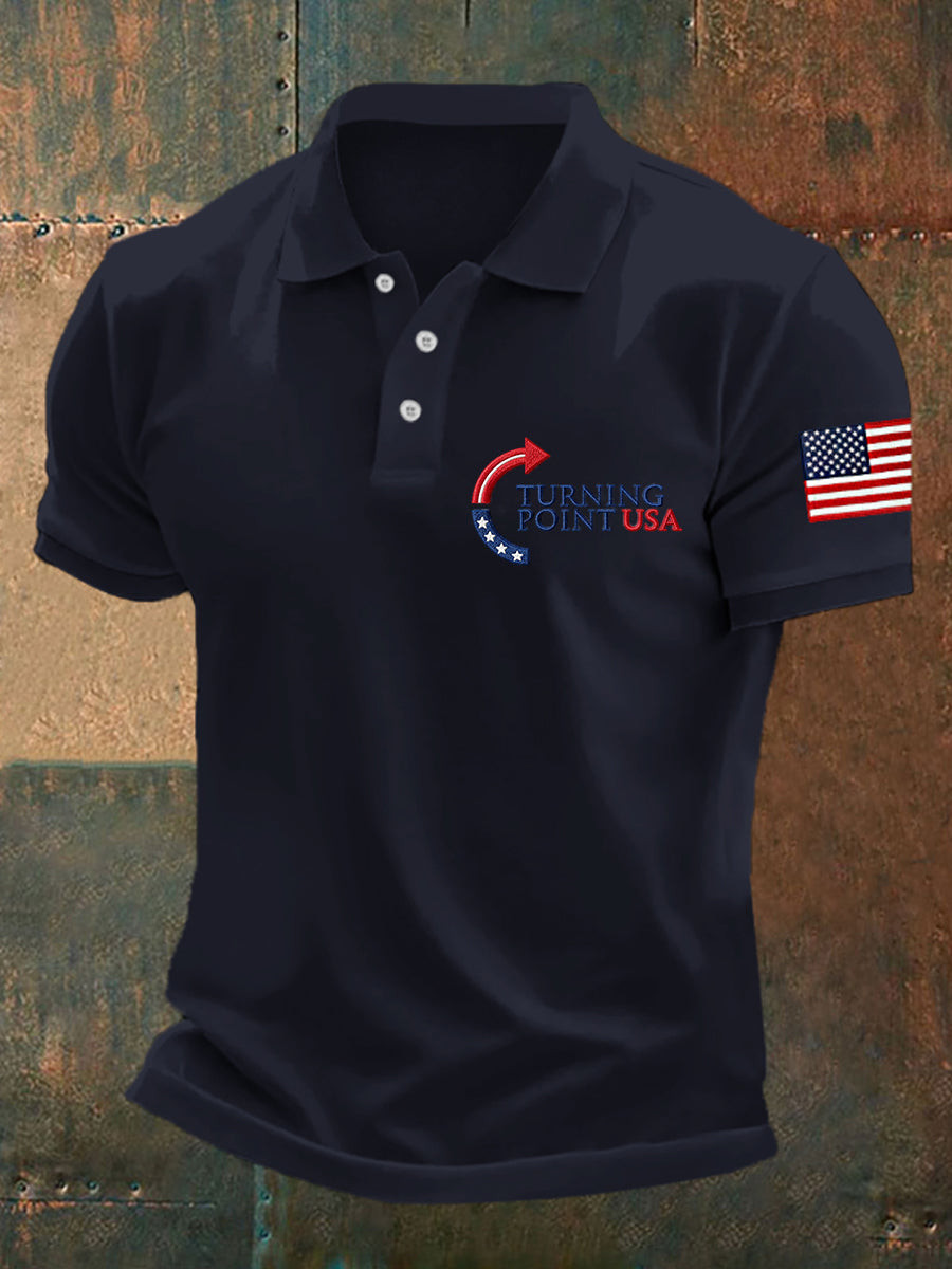 Charlie Kirk Turning Point Usa Trump Commemorative Shirt Navy Blue Rip Charlie Kirk Merch