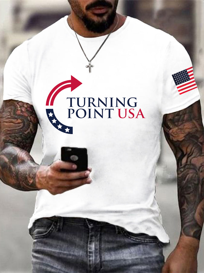 Charlie Kirk Turning Point Usa Trump Commemorative T Shirt White Charlie Kirk 47 Clothing
