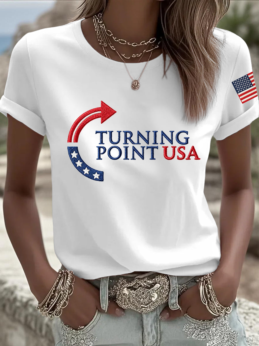Charlie Kirk Turning Point Usa Trump Commemorative T Shirt White Rip Charlie Kirk Clothing