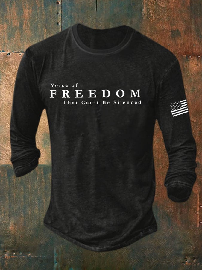 Charlie Kirk Voice Of Freedom Long Sleeve Shirt That Can't Be Silenced Best Charlie Kirk Apparel