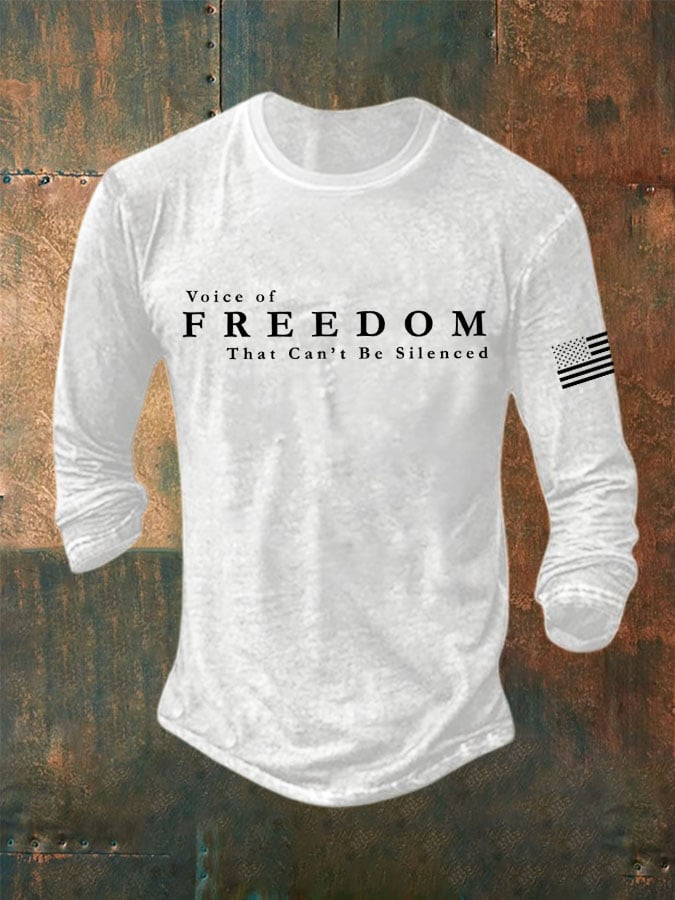 Charlie Kirk Voice Of Freedom Long Sleeve Shirt That Can't Be Silenced Charlie Kirk Apparel