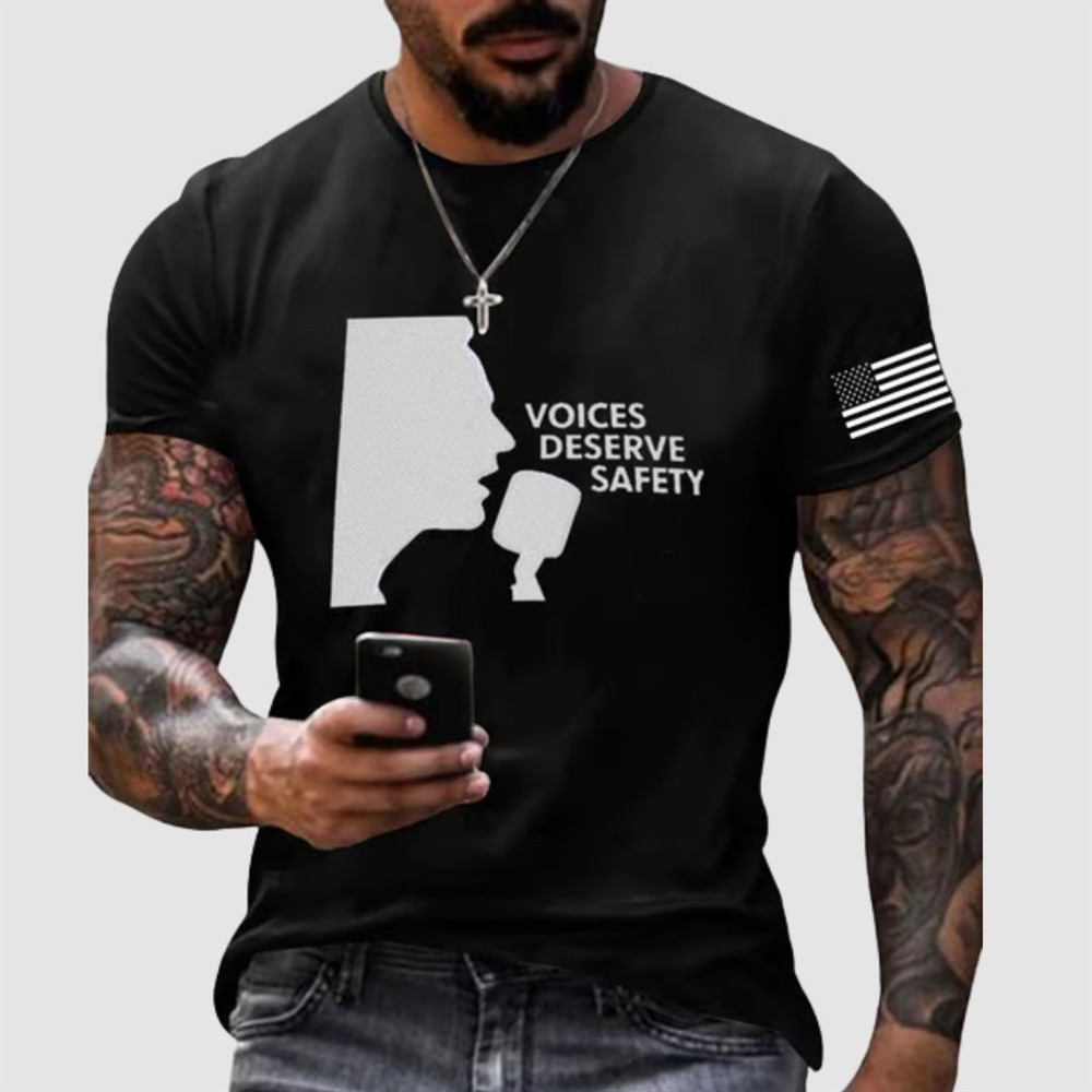 Charlie Kirk Voices Deserve Safety T-Shirt Speech Has No Hate Charlie Kirk Memorial Merchandise