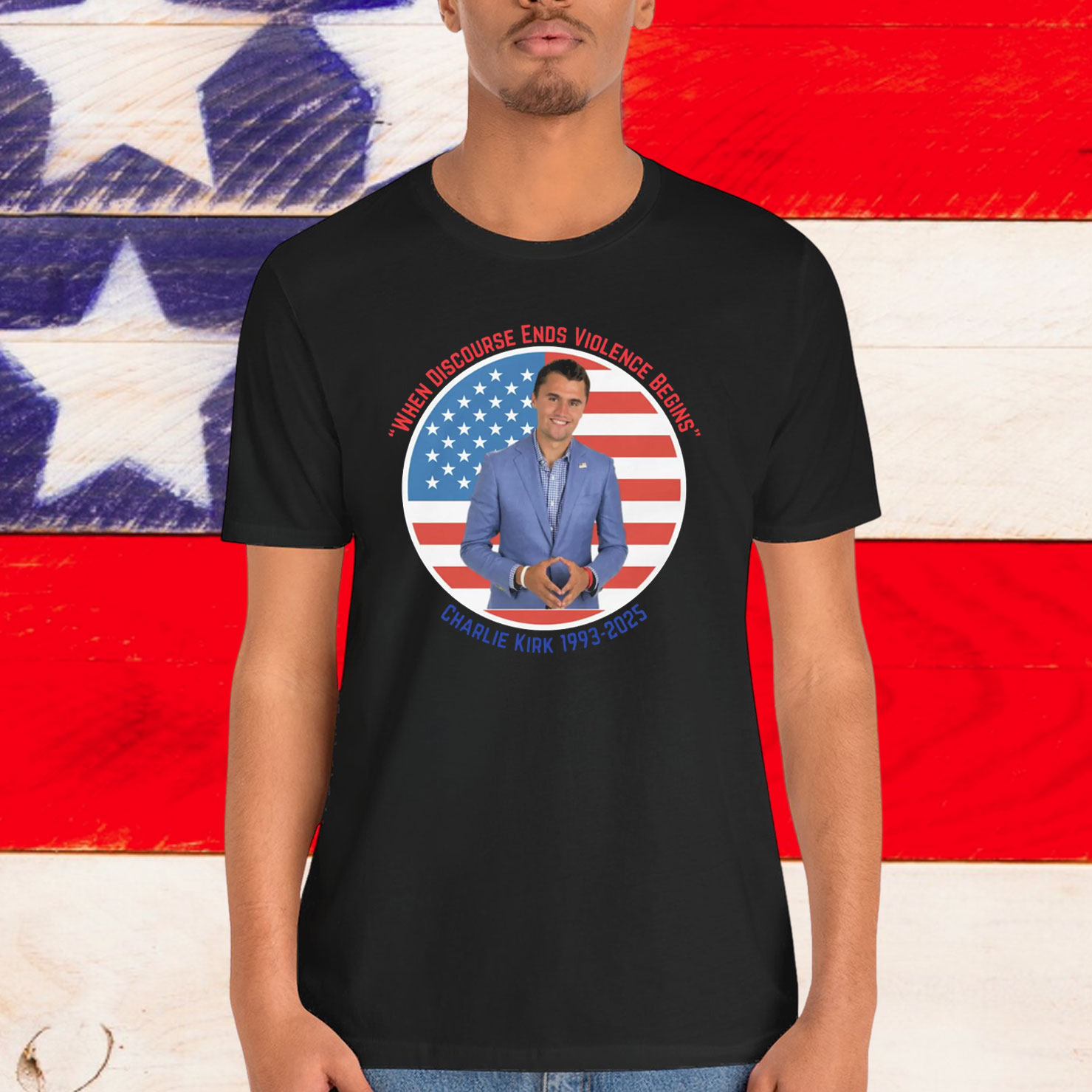 Charlie Kirk When Discaurse Ends Violence Begins T-Shirt