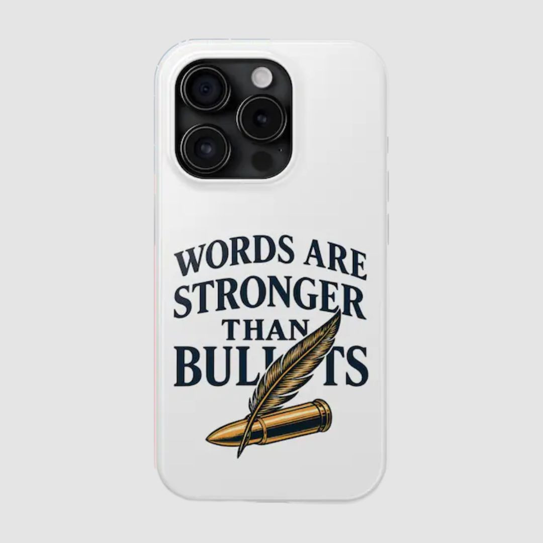 Charlie Kirk Words Are Stronger Than Bullets Phone Case Best Charlie Kirk Merchandise