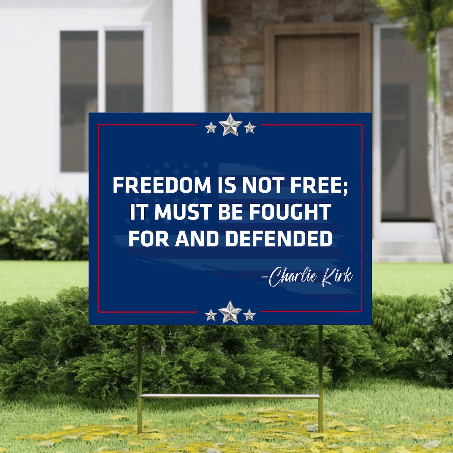 Charlie Kirk Yard Sign Justice For Charlie Kirk Political Garden Decor
