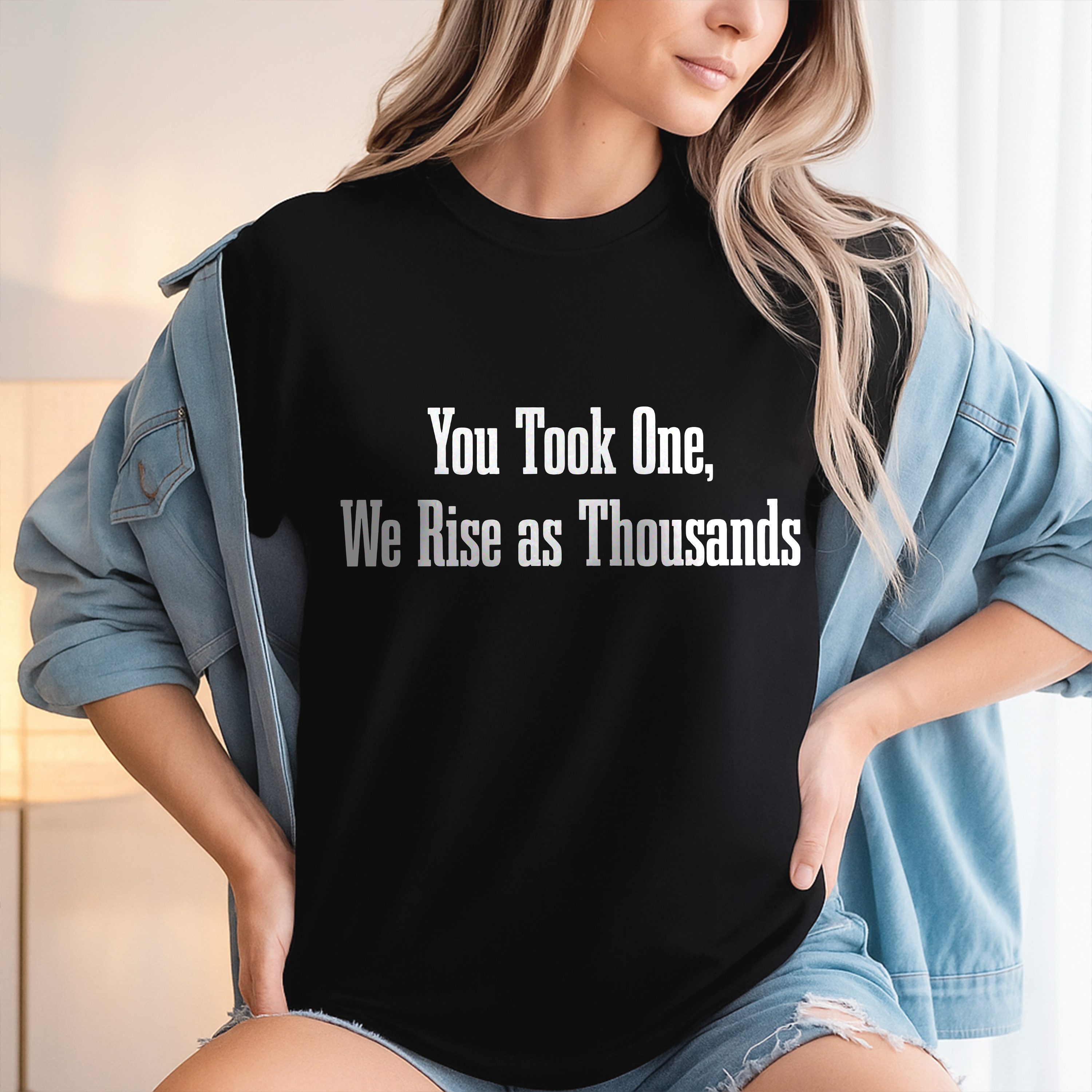 Charlie Kirk You Took One We Rise As Thoudsans Dark Shirt Gift for Charlie Kirk Supporters