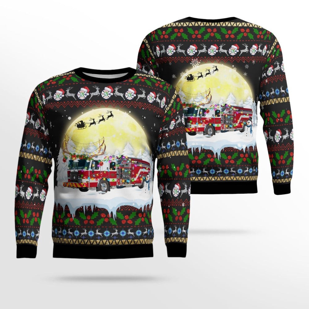 Charlotte County Florida Charlotte County Fire Department Christmas Ugly Sweater Xmas Unisex Sweater Christmas Gifts For Men Women