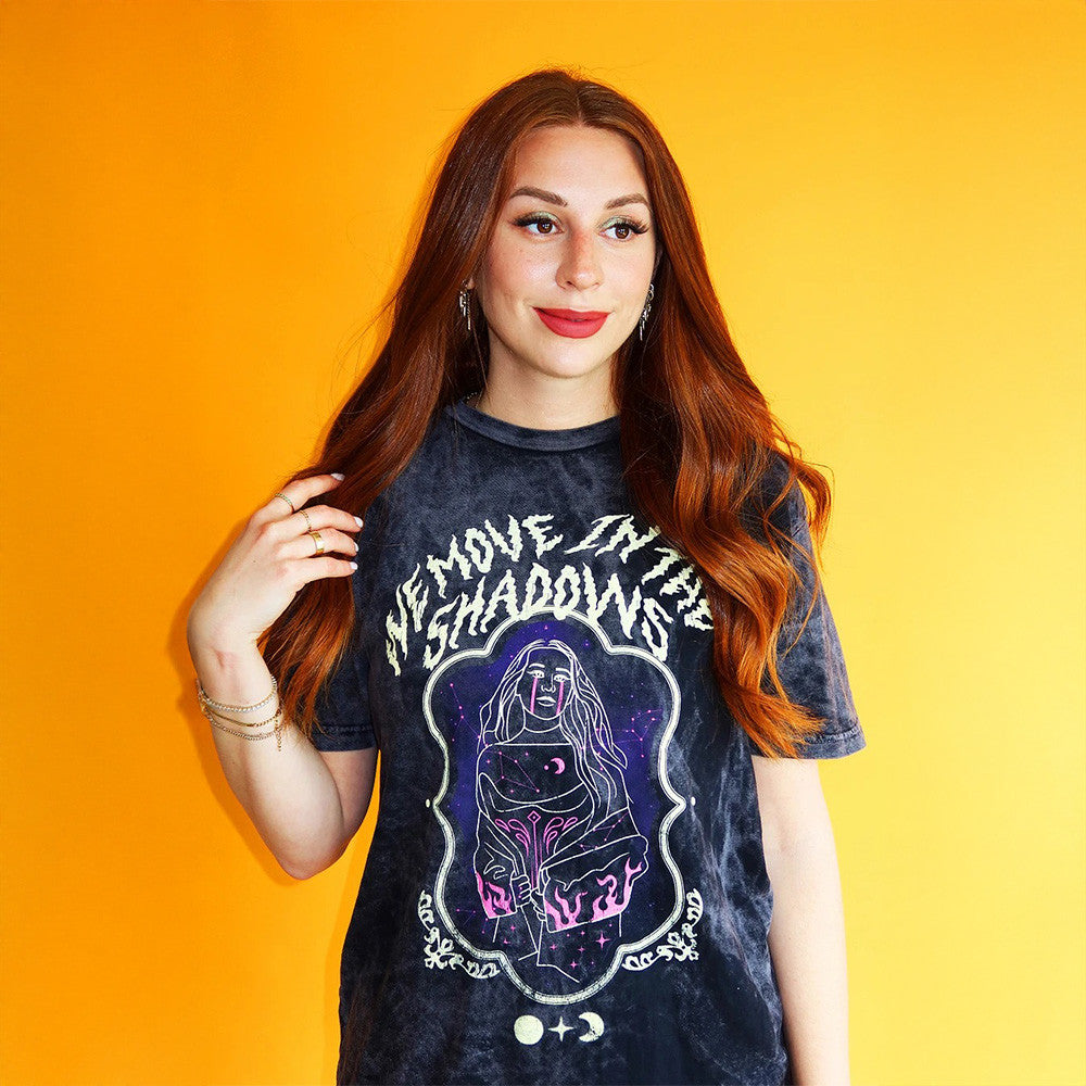 Charlotte Dobre We Move In The Shadows Wash T-Shirt Charlotte Dobre Merch Gifts For Fan