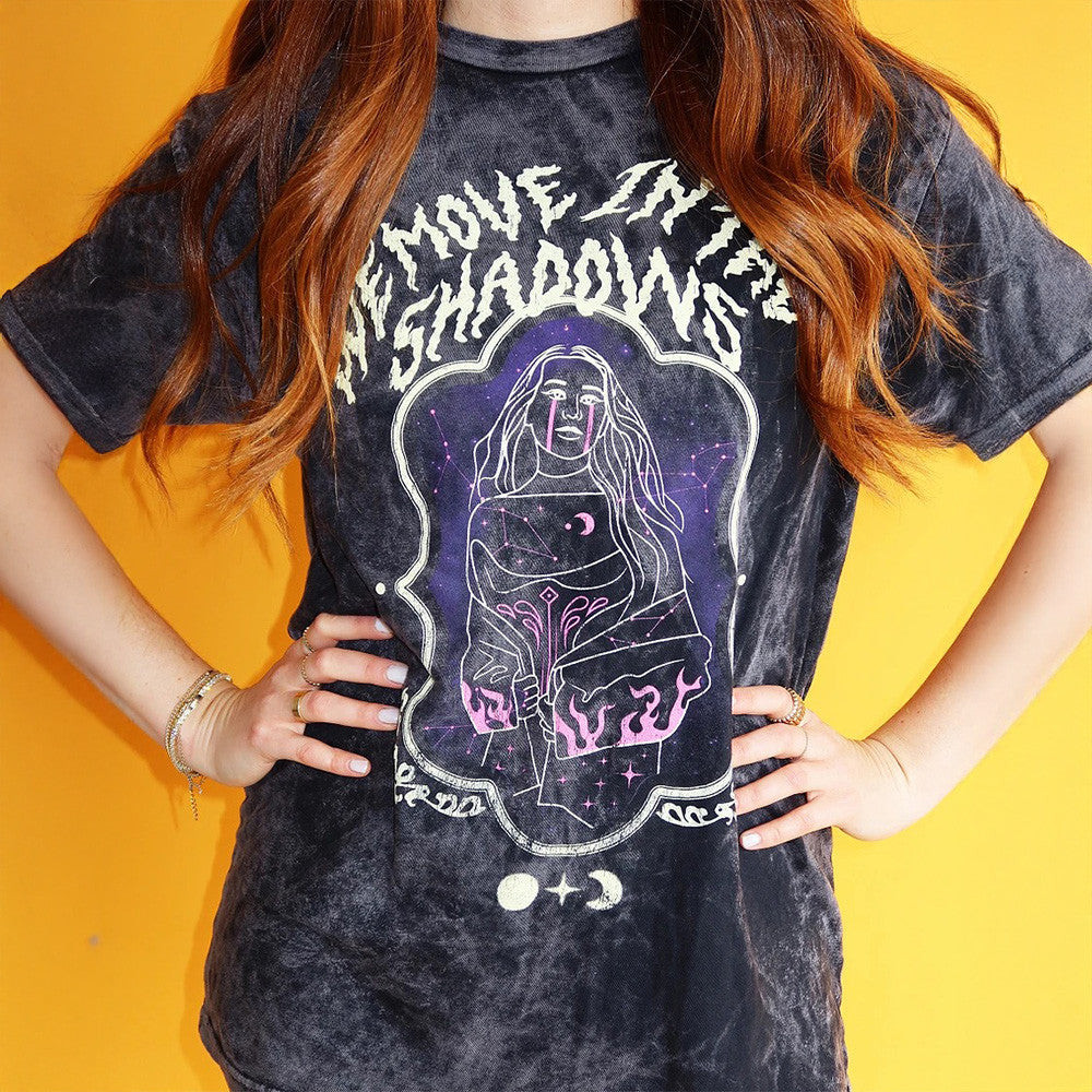 Charlotte Dobre We Move In The Shadows Wash T-Shirt Charlotte Dobre Merch Gifts For Fan