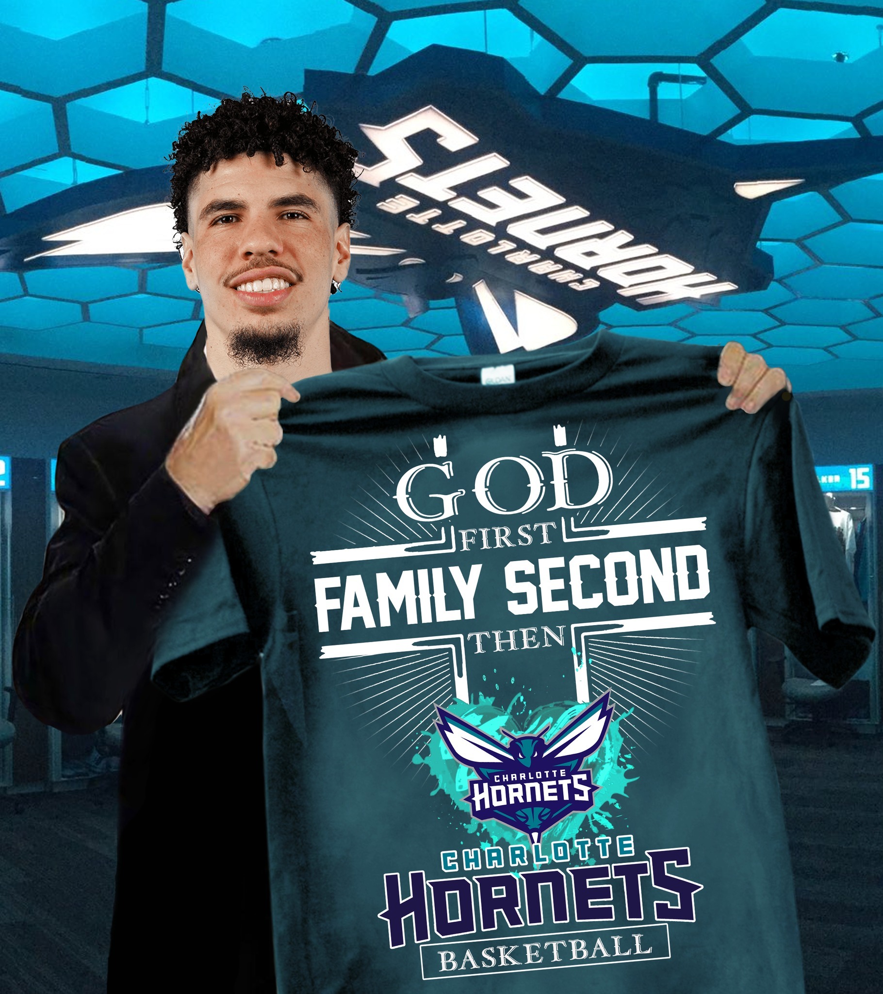Charlotte Hornets Faith T-Shirt God Family Then Hornets Best Gift For Basketball Fans