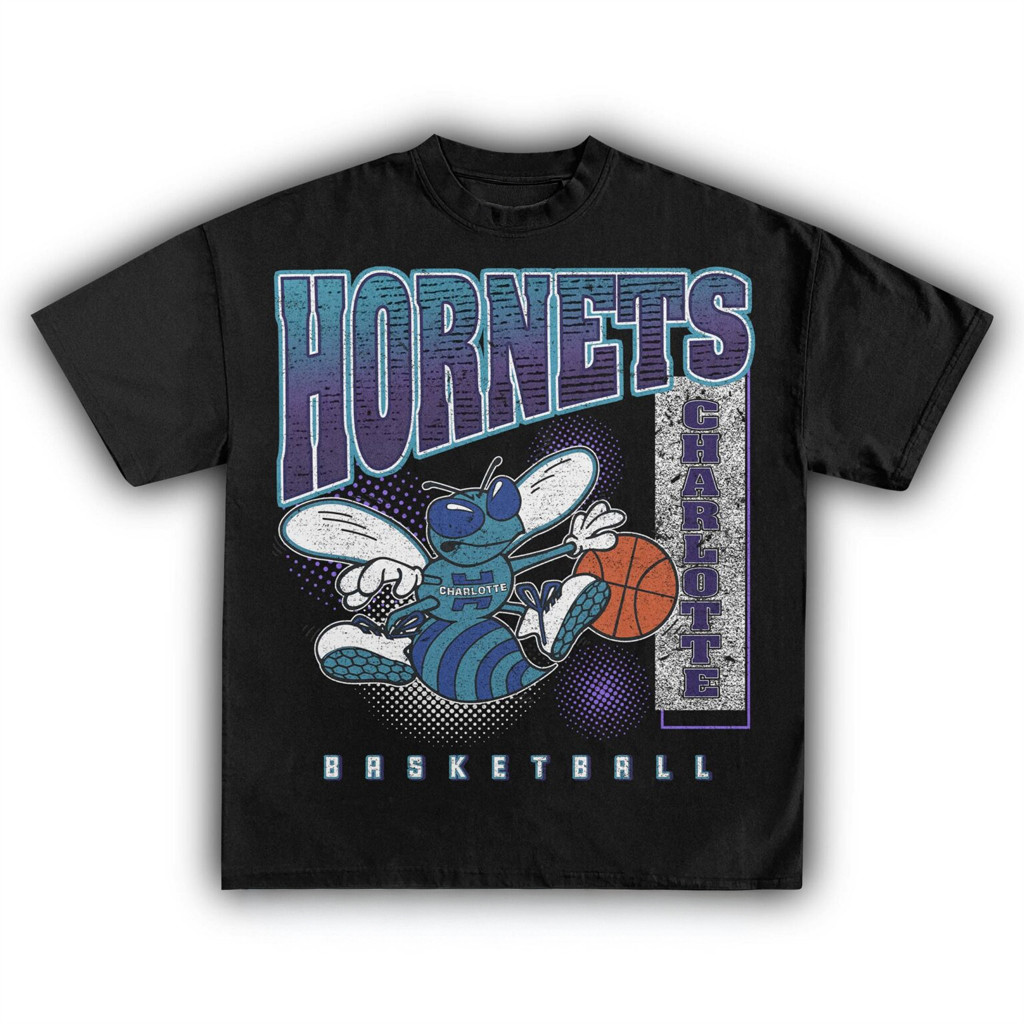 Charlotte Hornets Vintage T-Shirt Best Gifts For Basketball Lovers