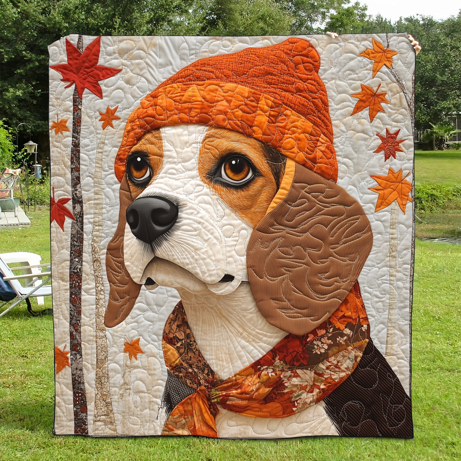 Charming Beagle Quilted Blanket Cute Blankets For Bed