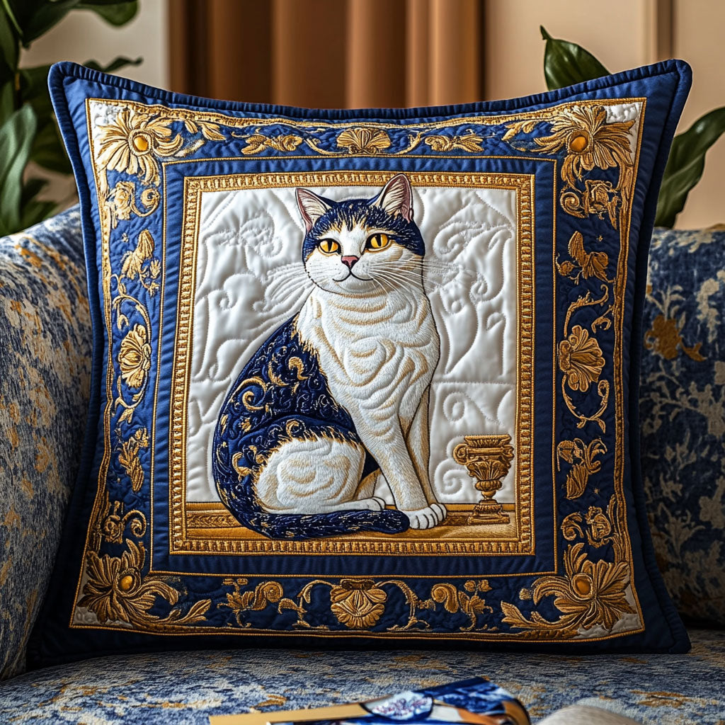 Charming Cat Quilted Pillow Case Sofa Pillows Christmas Presents For Dad