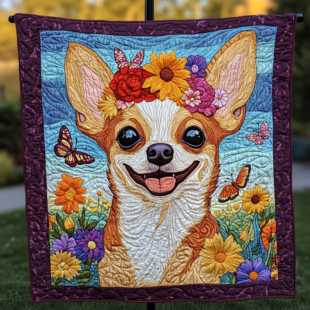 Charming Chi Quilted Blanket Gifts For Dog Lovers