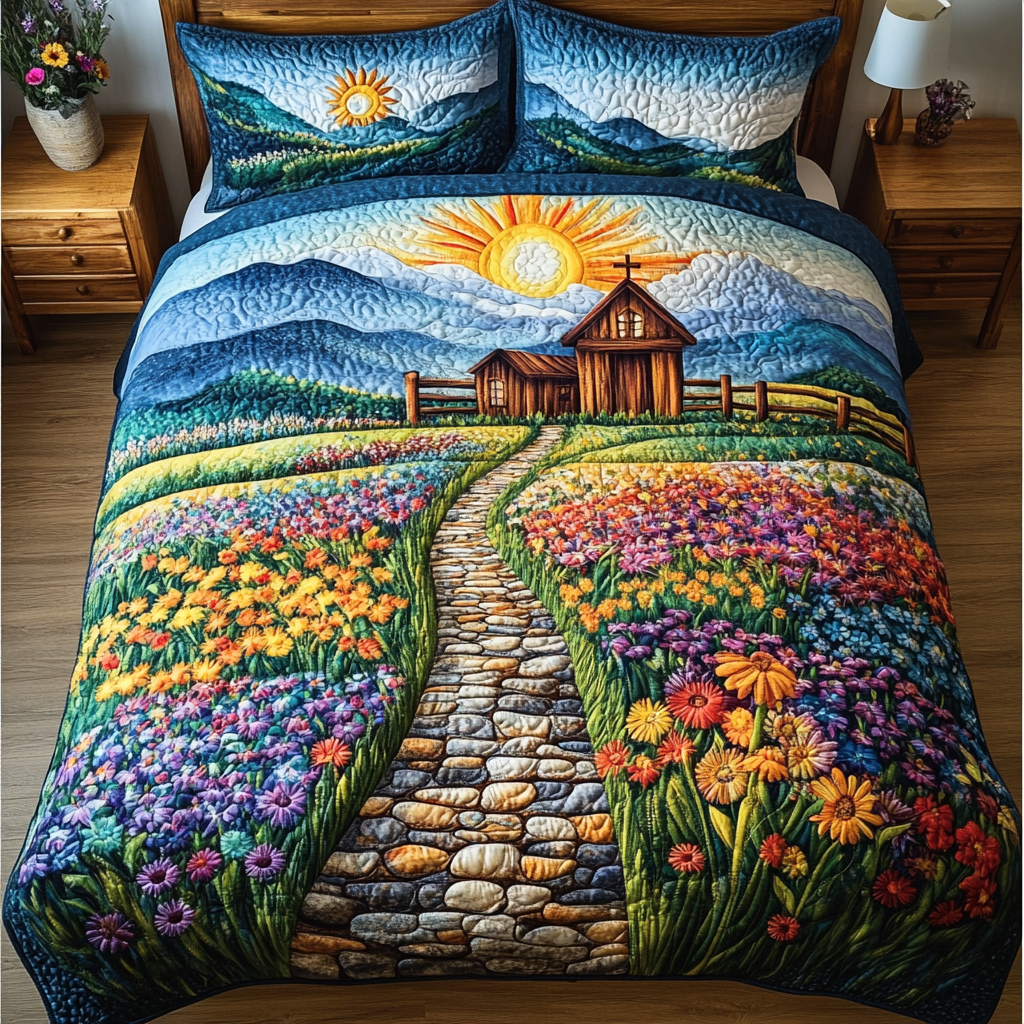 Charming Church Quilted Bedding Set Cool Bedroom Decor Gifts For Church Members