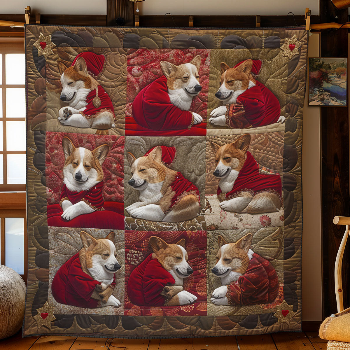 Charming Corgi Quilt Blanket Throw Blankets For Couch Meaningful Gifts For Mom From Daughter