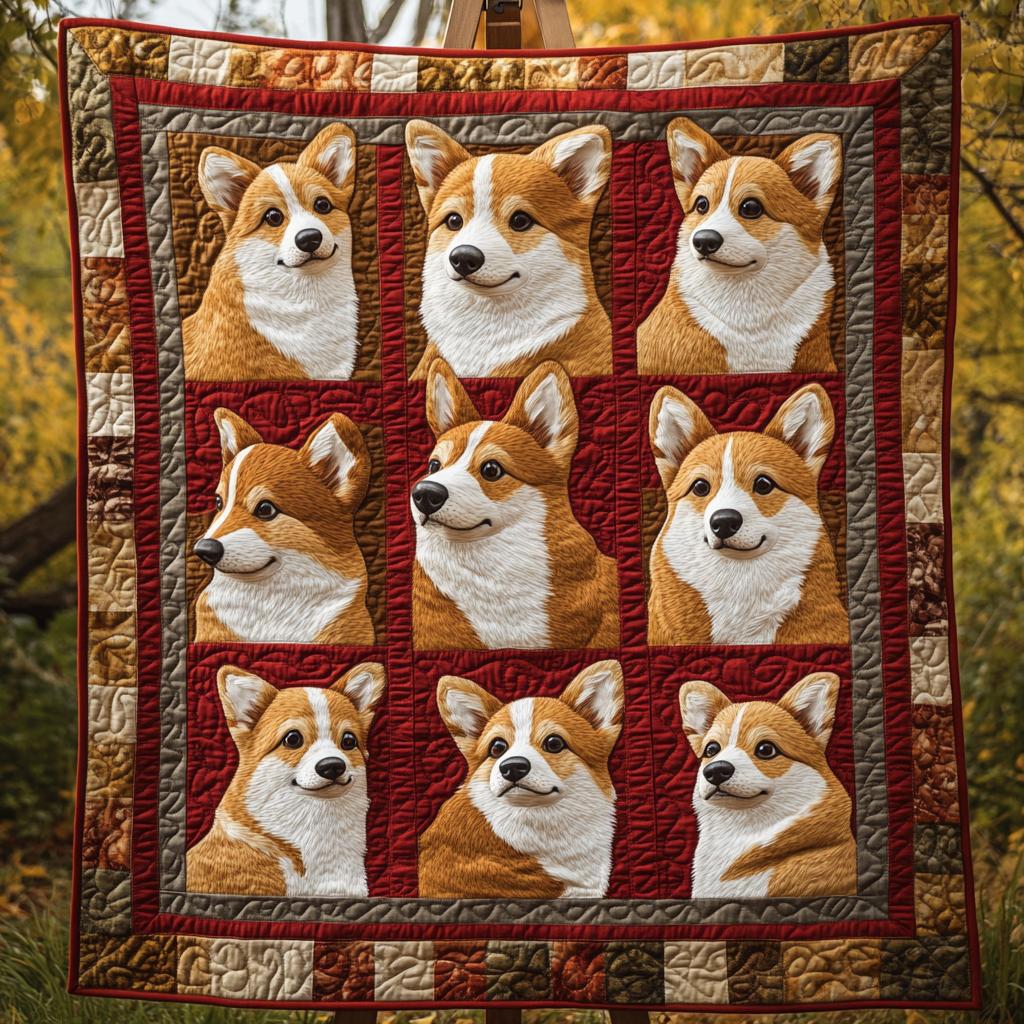 Charming Corgi Smile Quilted Blanket Dog And Owner Gift Ideas