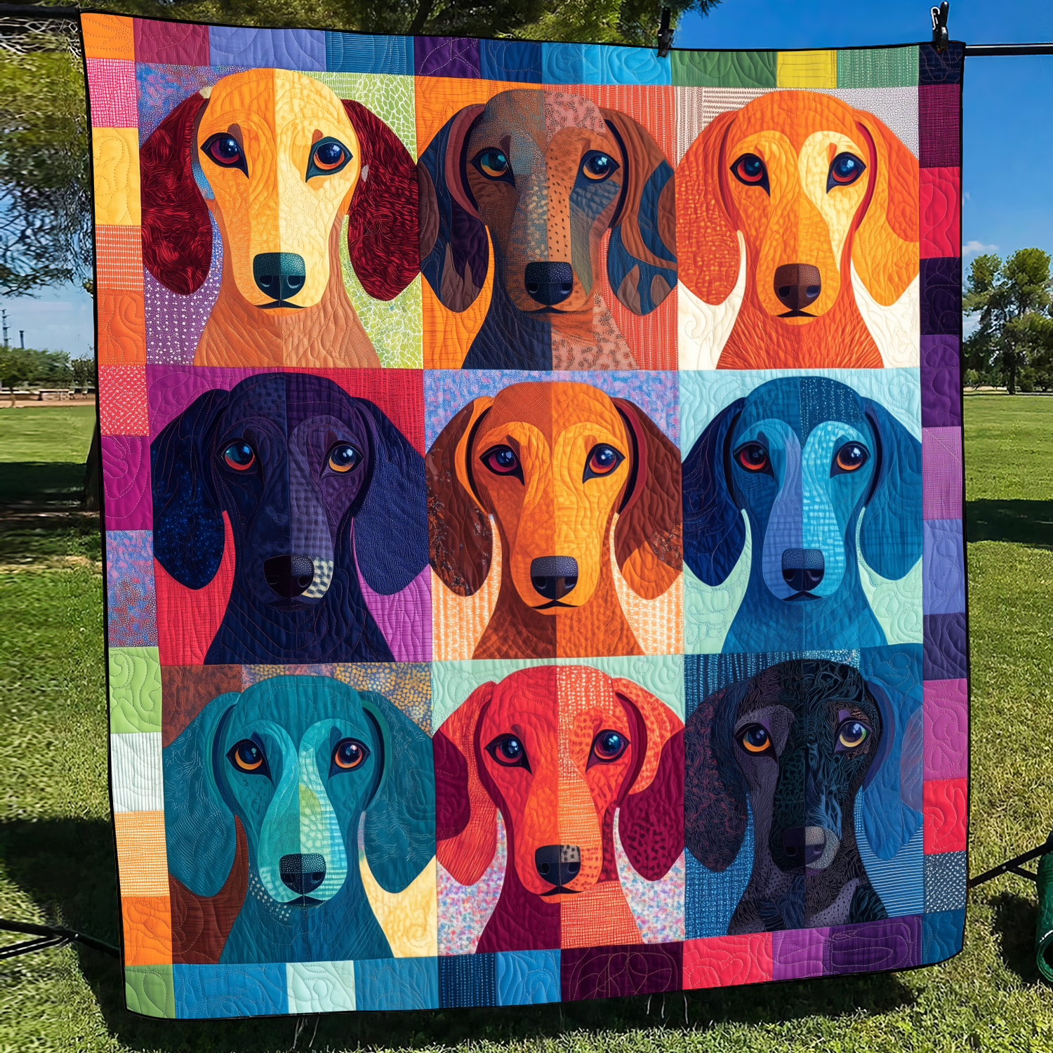 Charming Dachshund Quilted Blanket Gifts For Pet Owners