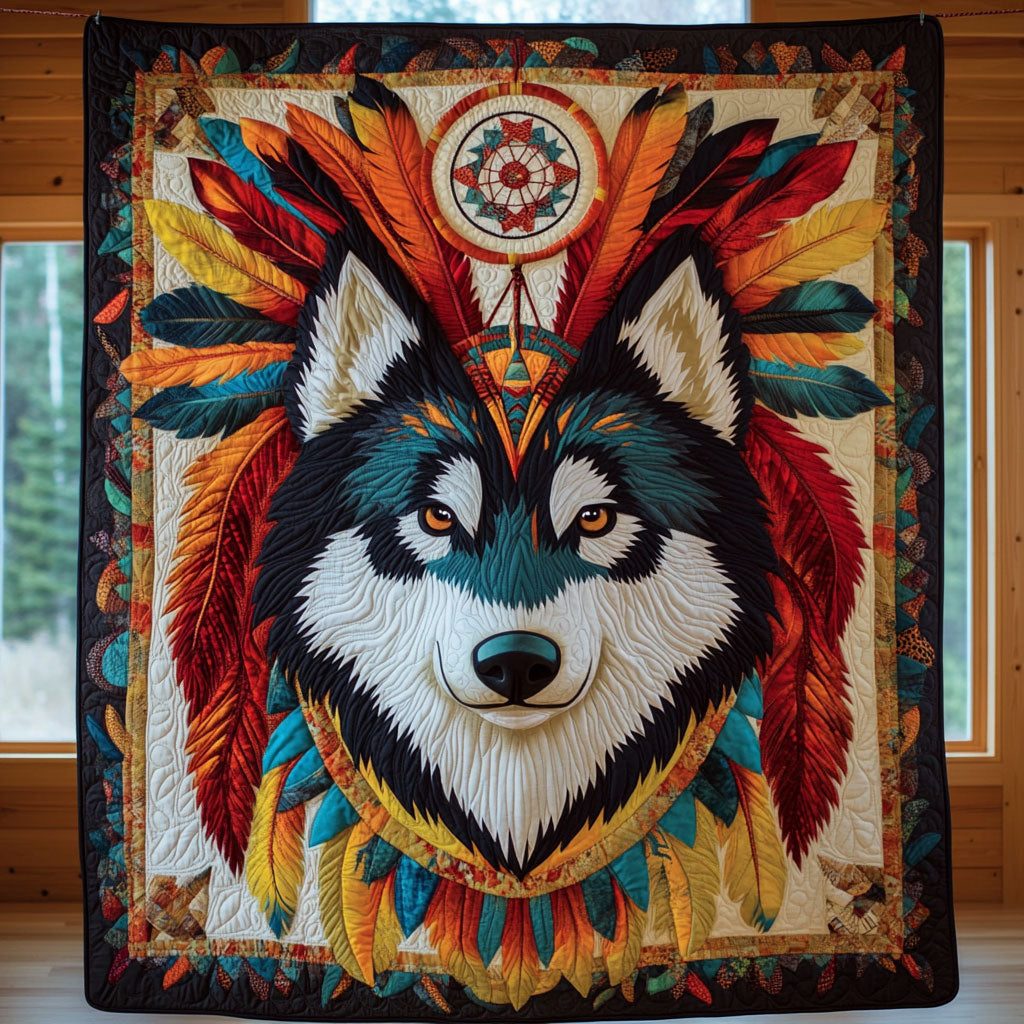 Charming Husky Quilt Soft Quilt Blanket Gift for Comfortable Nights