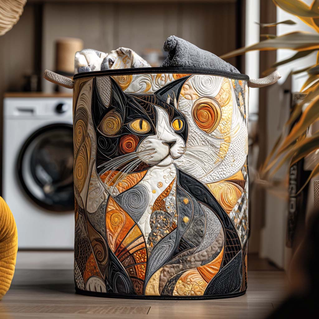 Charming Whiskers Quilted Laundry Basket Must-Have Laundry Essential