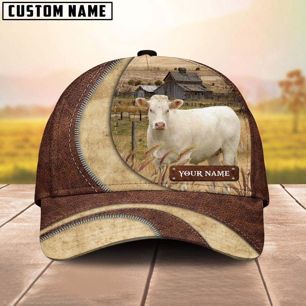 Charolais Customized Name Farm Barn Cap Farm Cap Farmer Baseball Cap Gift For Farmer