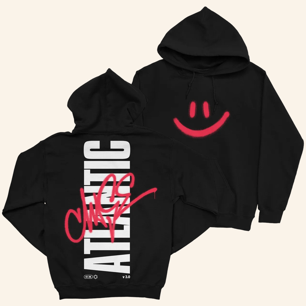 Chase Atlantic Merch Smile Black Hoodie Music Related Gifts For Guys