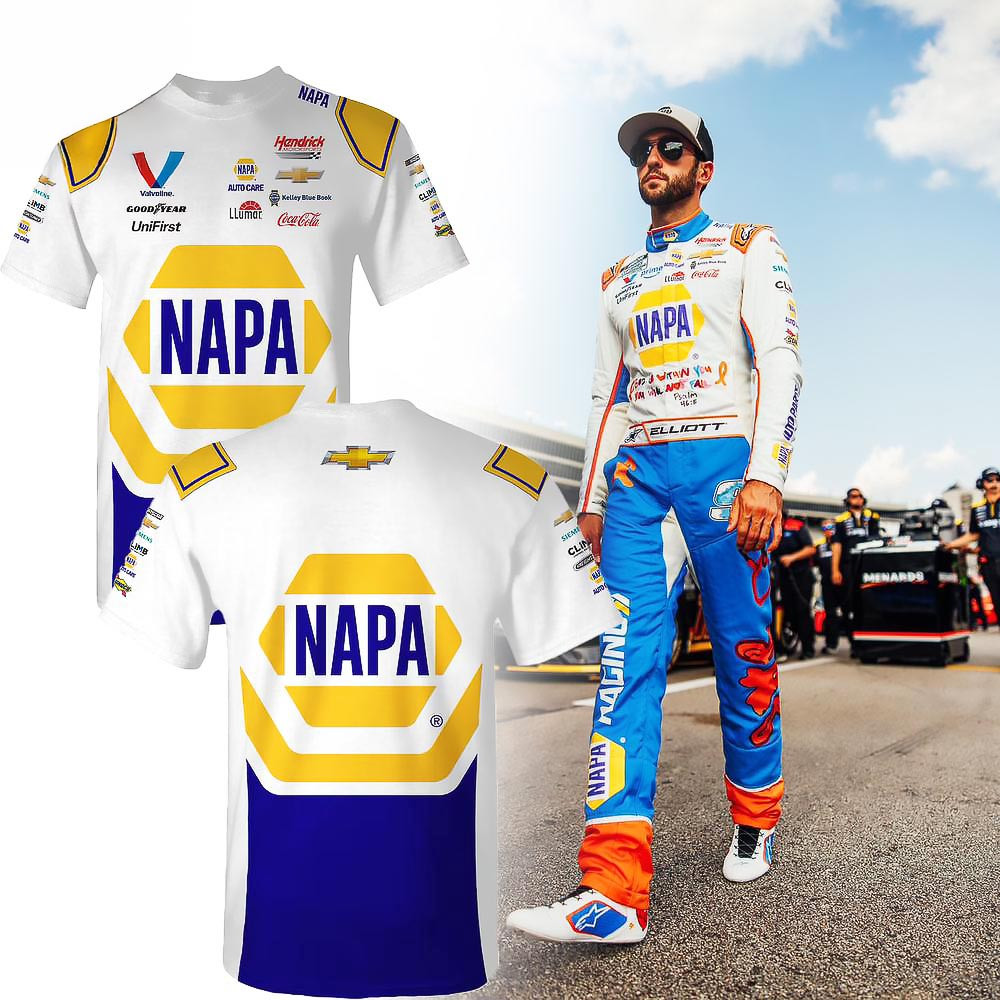 Chase Elliott Hendrick Motorsports NAPA T-Shirt Gifts For Racing Lovers