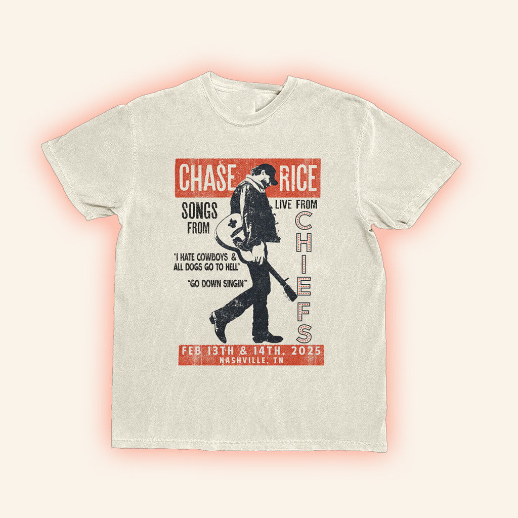 Chase Rice Merch Chiefs T-Shirt Gift Ideas For Music Lovers Chase Rice Merch Chiefs T-Shirt Gift Ideas For Music Lovers