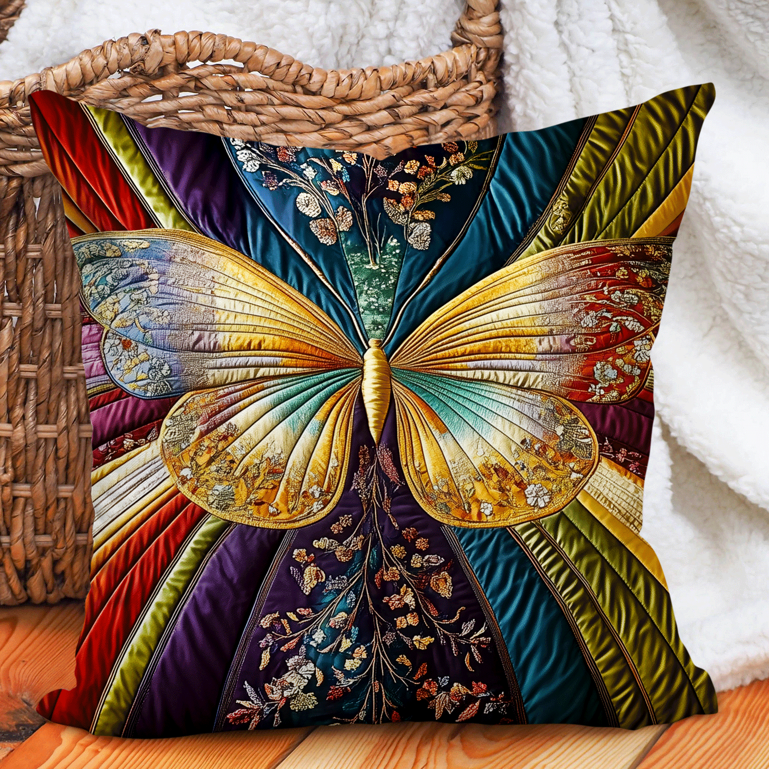 Chasing Butterfly Quilted Pillow Case Best Cool Pillow Cases Butterfly Christmas Gifts