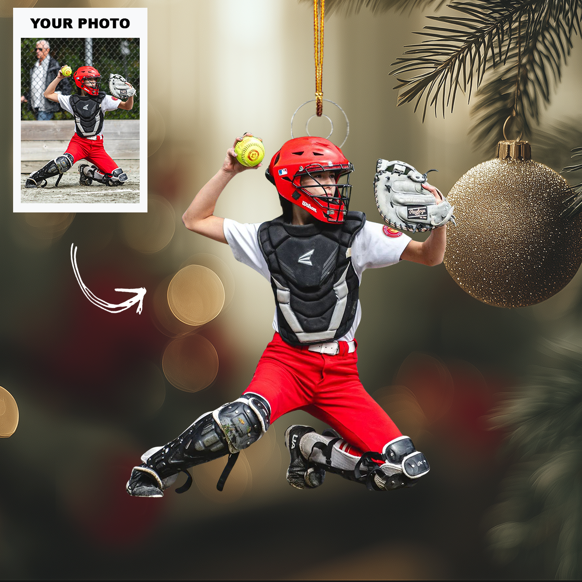 Chasing Victory Personalized Photo Mica Ornament Customized Your Photo Ornament Christmas